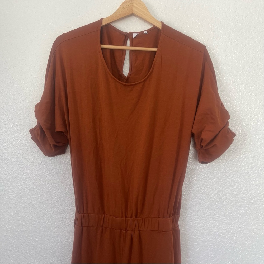 Cuyana Rust Orange Long Sleeve Jumpsuit - Picture 8 of 14